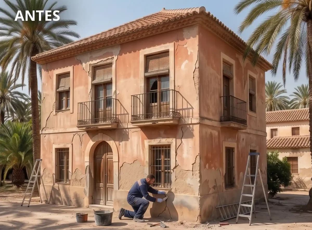 Fachada de casa renovada — antes